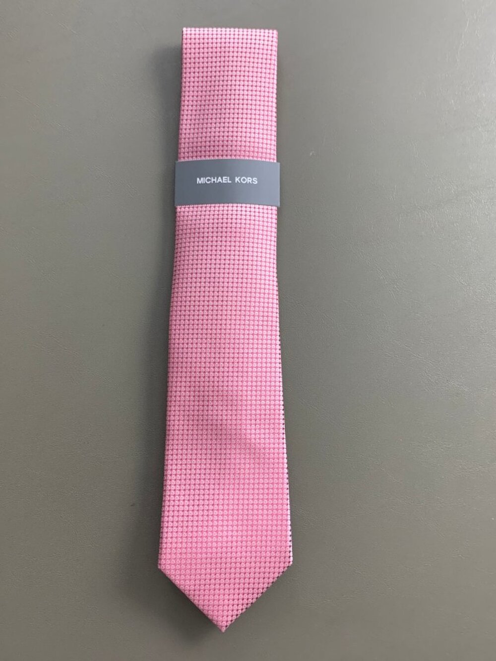 Michael Kors Men's 3'' Polyester and Silk Neck Tie, Pink Segal Geometric, OS